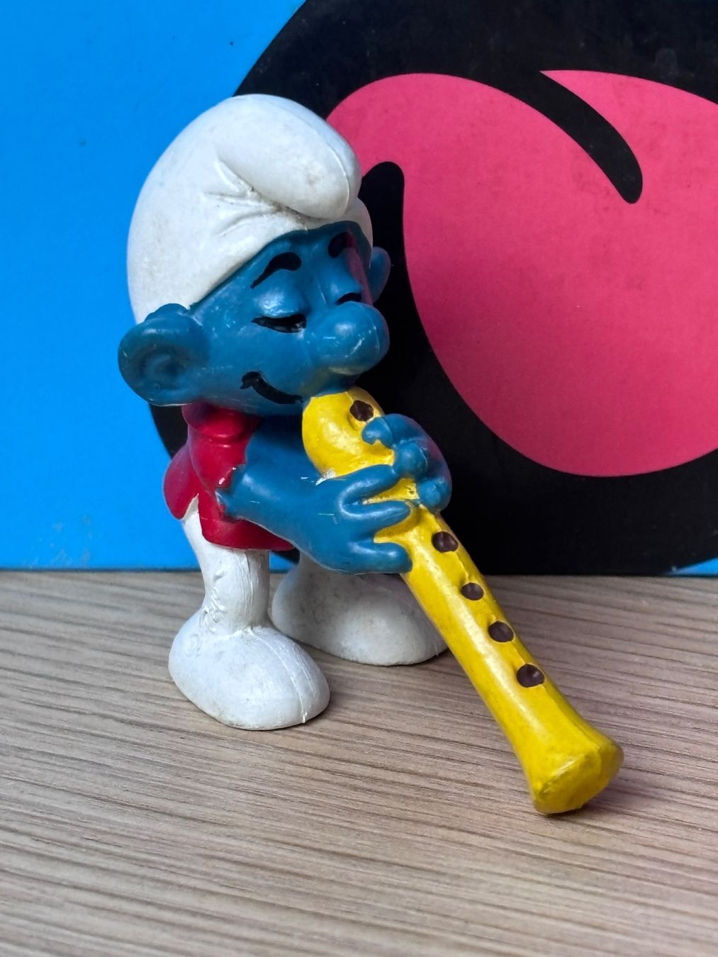 Schleich Statuette: Flöten-Schlumpf – Usato da Lyss venduto da Duckszone