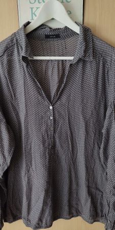 Damen Bluse Opus grau/mauve gepunktet Grösse 44