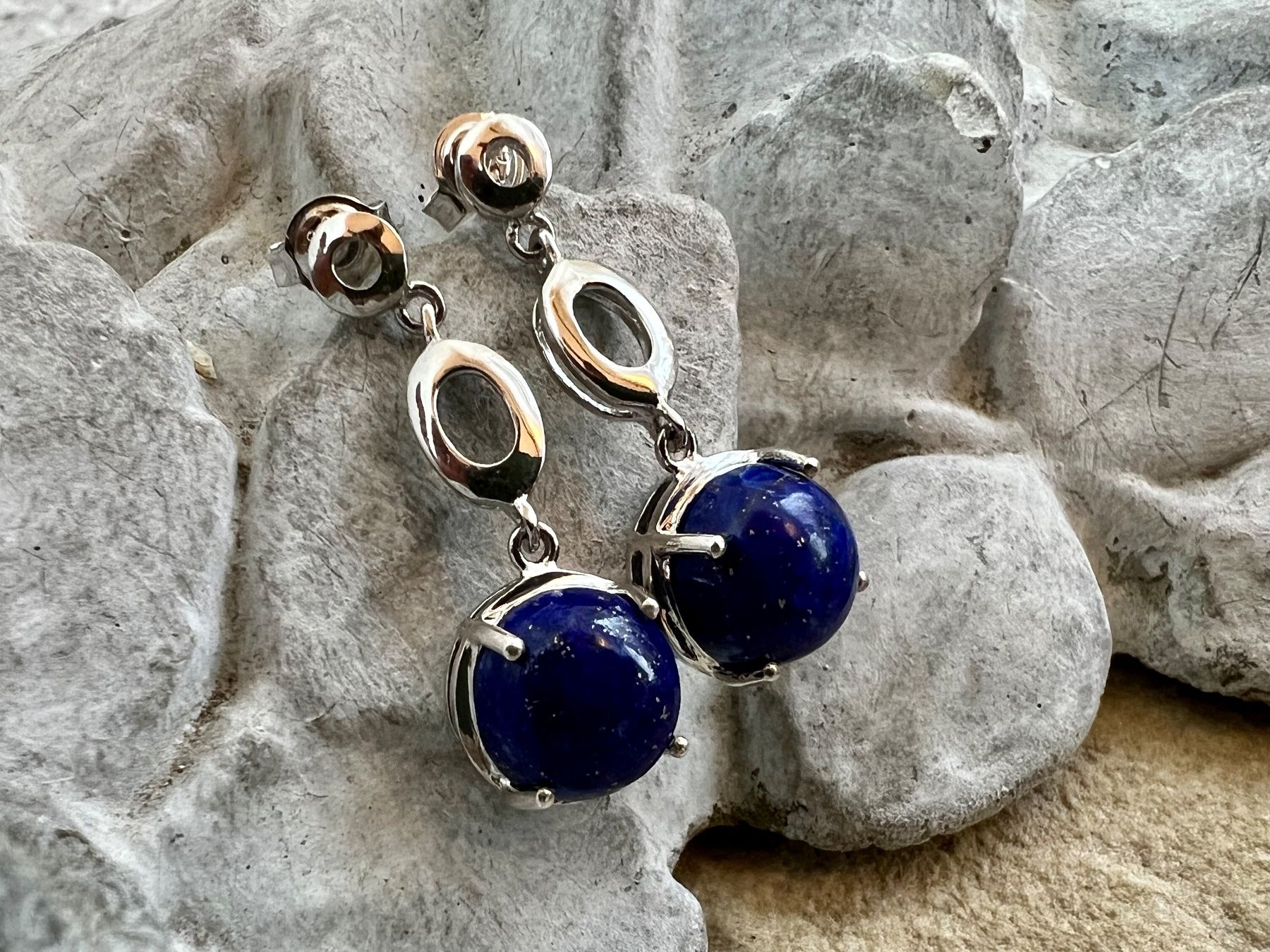 Orecchini pendenti & Orecchini a lobo: Ohrhänger 925 Silber mit Lapislazuli - apart - modern – Nuovo (secondo la descrizione) da Bern venduto da Jiffy 1