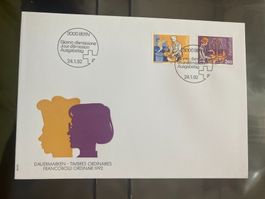 Schweiz 1992 ill. Ersttagsbrief Satz Arbeit Koch Apothekerin
