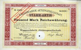 Waggonfabrik AG, Rastatt - 1923