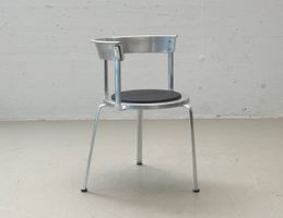 Stuhl Modell Alu 3 mit Polster von Kurt Thut für Seledue