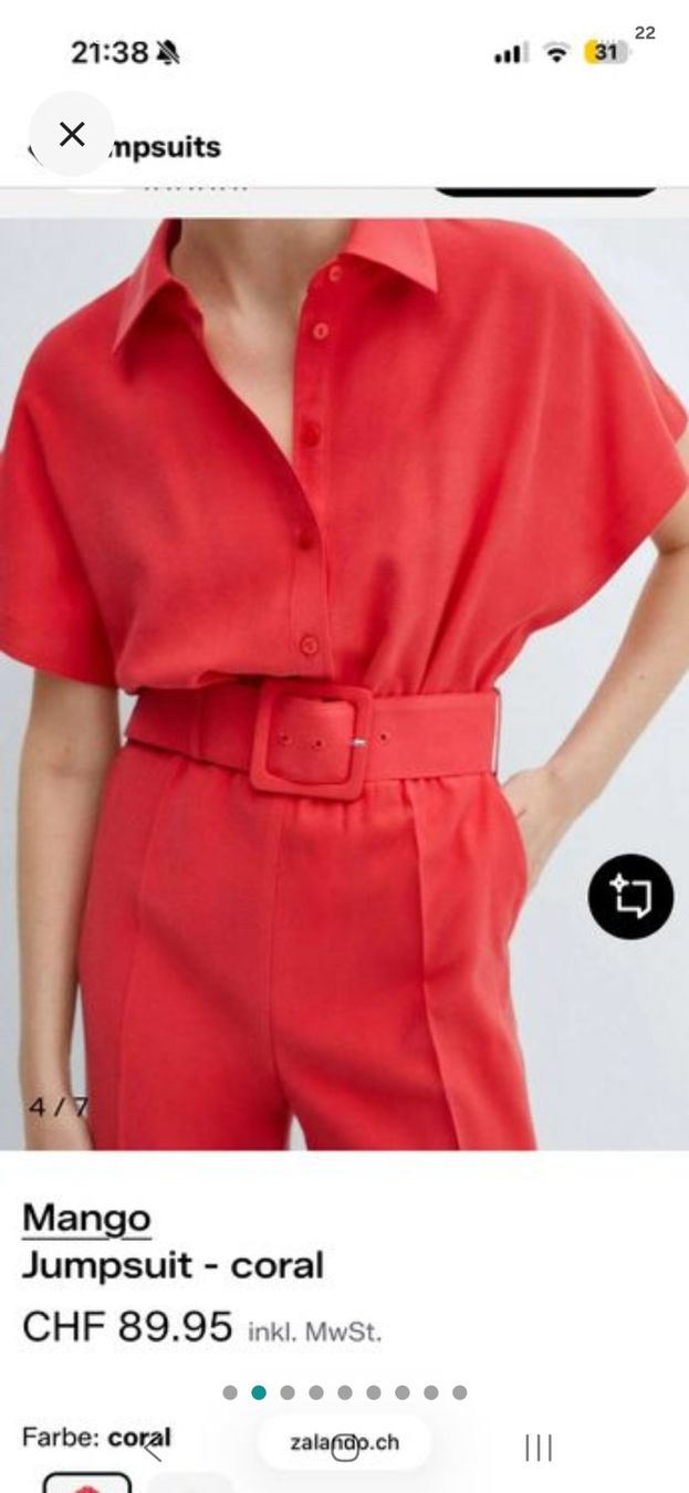 Mango Jumpsuits: Mango Jumpsuit coral size S - like new – Gebraucht aus Zürich von nara13 1