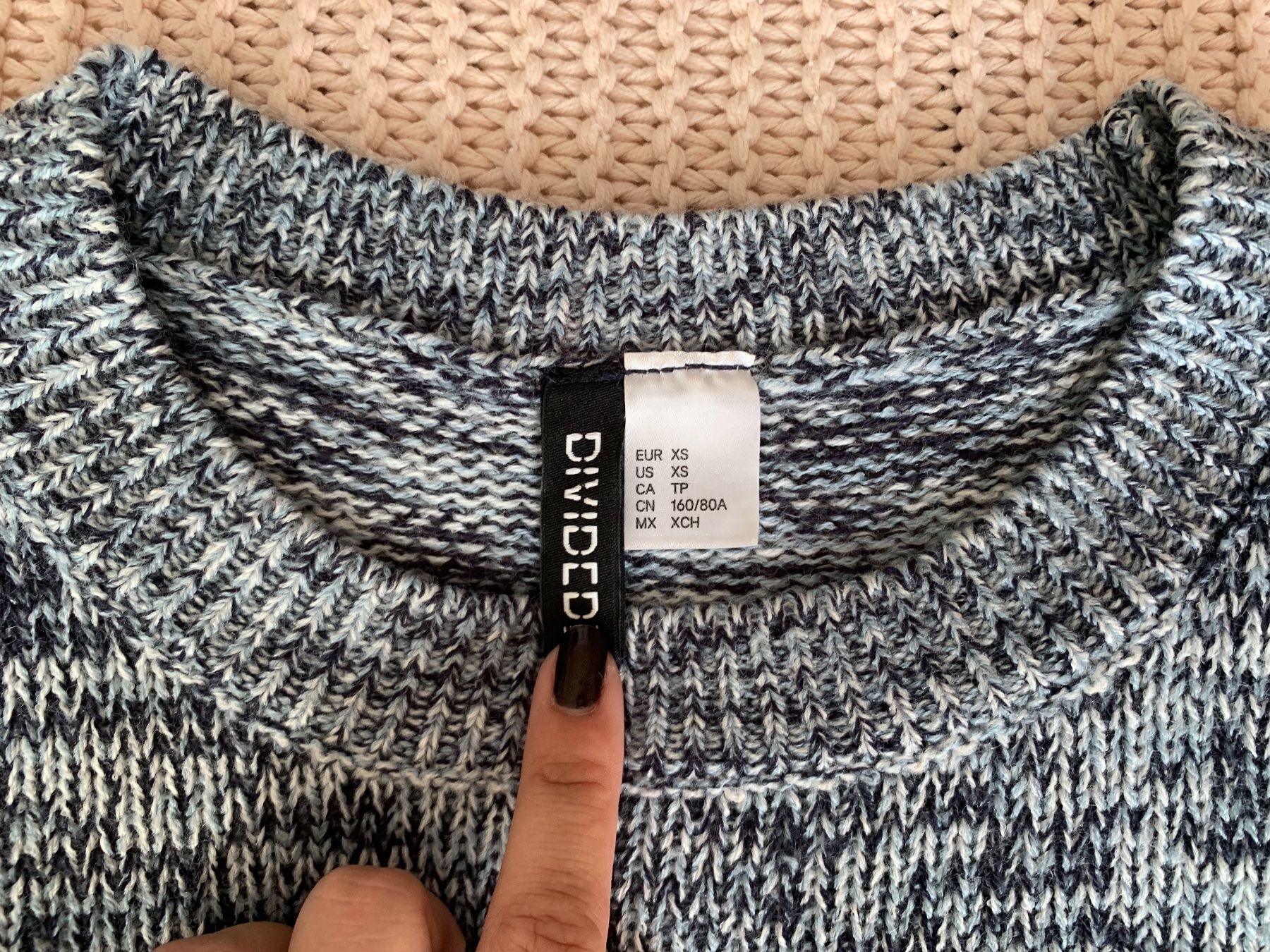 H&M Maglioni & Felpe: Pull bleu chiné, manche longue – Usato da Montreux venduto da iizaa811 1