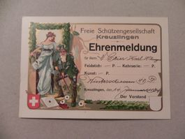 Karte Kreuzlingen Thurgau TG Schützenfest 1934 Ehrenmeldung
