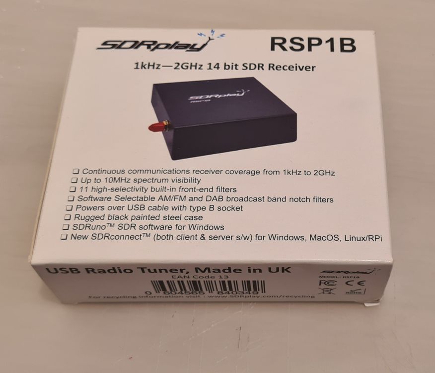 SDRplay RSP1B 1kHz-2GHz 14-bit SDR Receiver - New! (Neu (gemäss ...