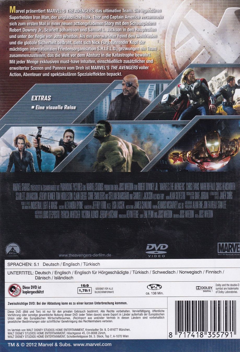 Tutti i DVDs: DVD ab Fr. 1.--, Marvels the Avengers – Usato da Lausen venduto da Mondeo10628 1