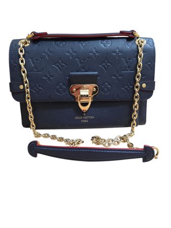 Louis Vuitton Vavin PM Leder Tasche Blau/Rot