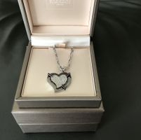 Halskette mit Herz mit Diamanten 750 (18K) Wiessgold