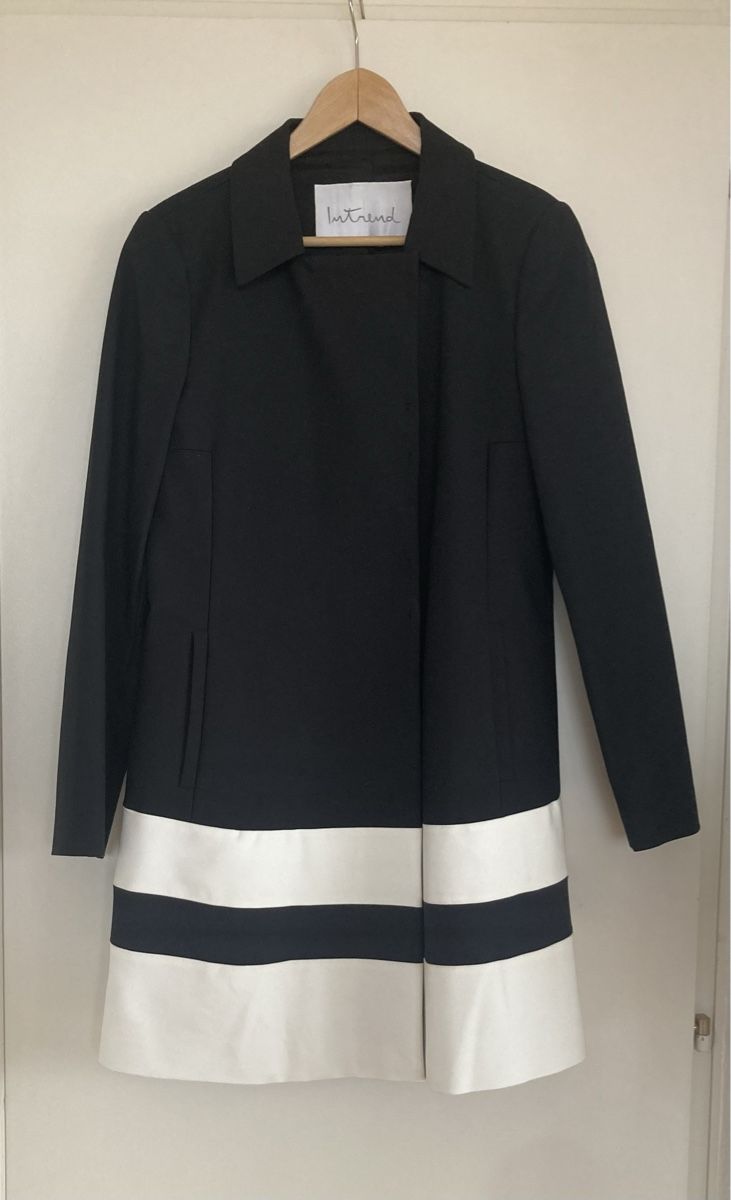 Cappotti: Trench black&white Intrend – Nuovo (secondo la descrizione) da Chêne-Bougeries venduto da GiovannaDiLoreto 1