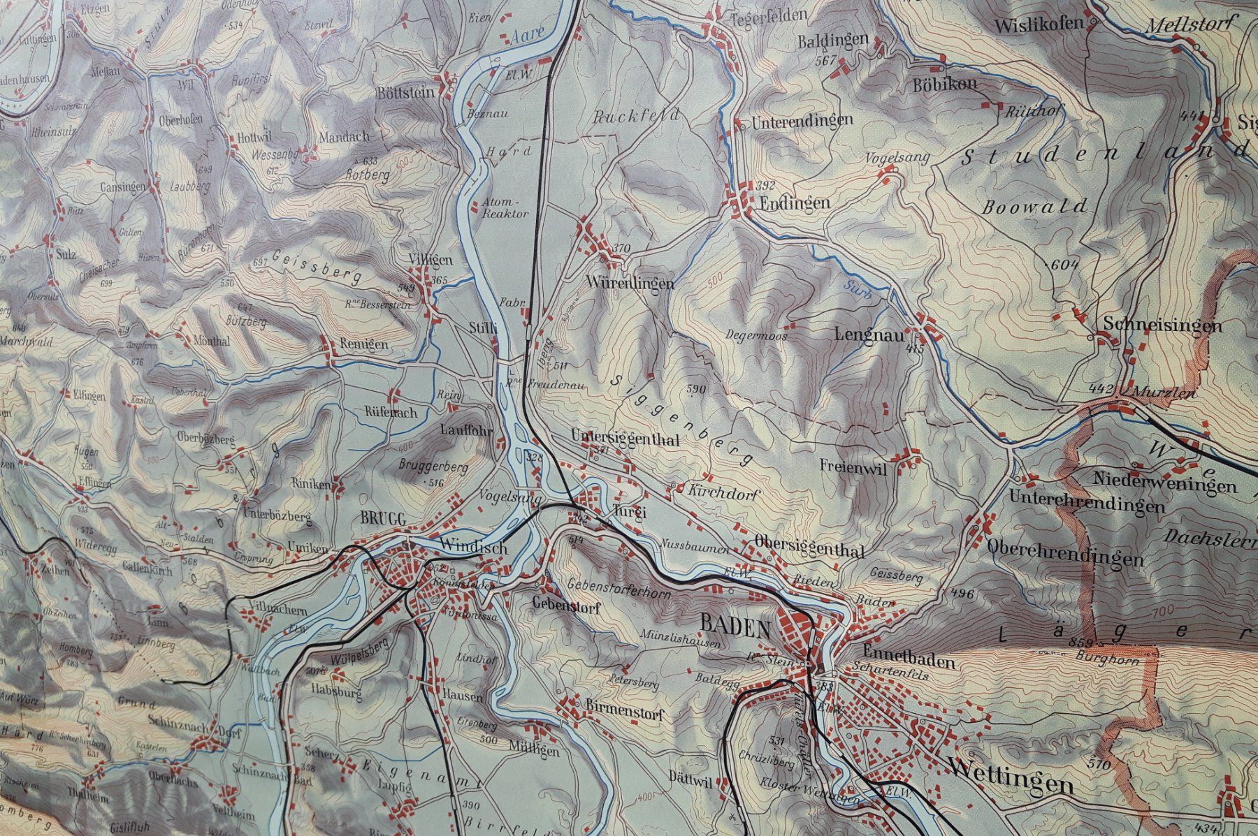 Cartine & Atlanti: Schulwandkarte KANTON AARGAU – Usato da Zürich venduto da brinkosos 2
