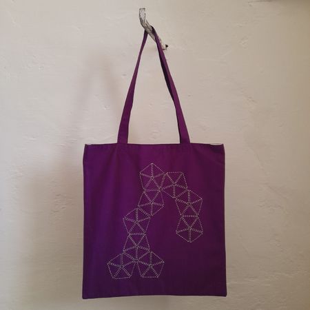 Stofftasche, Totebag neu Sashiko Stickerei