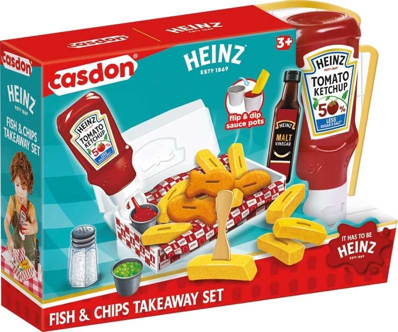 Giocattoli: Casdon Heinz Fish & Chips Takeaway Spielset – Nuovo e nell'imballaggio originale da Thun venduto da 24StoreGmbH