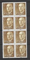 BRIEFMARKEN - SPANIEN - 8er STREIFEN 15 PESETAS FRANCO BRAUN