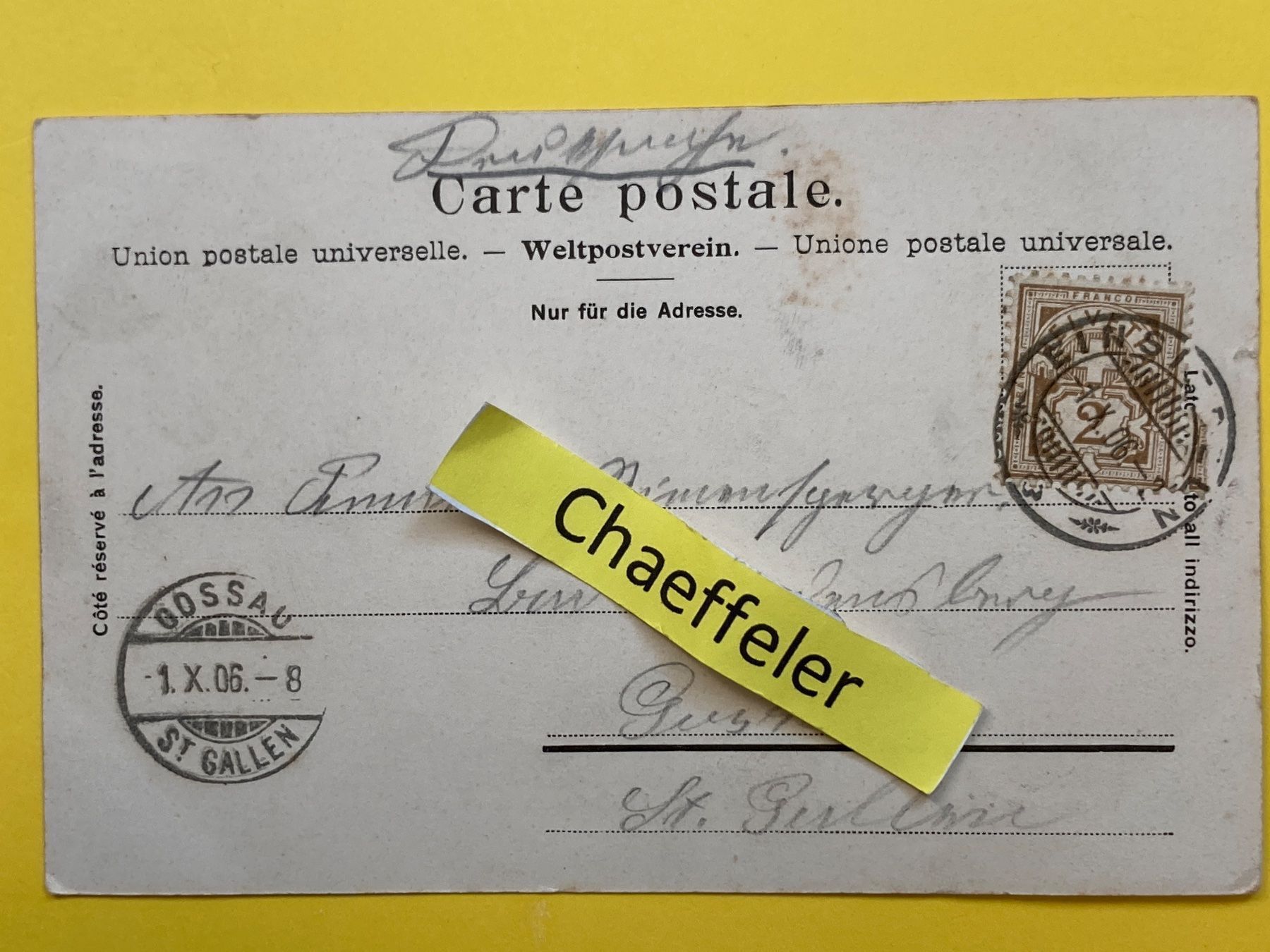 Cartes postales: 1906 Einsiedeln - Kloster von der Rückseite – D'occasion à Zürich par Chaeffeler 1