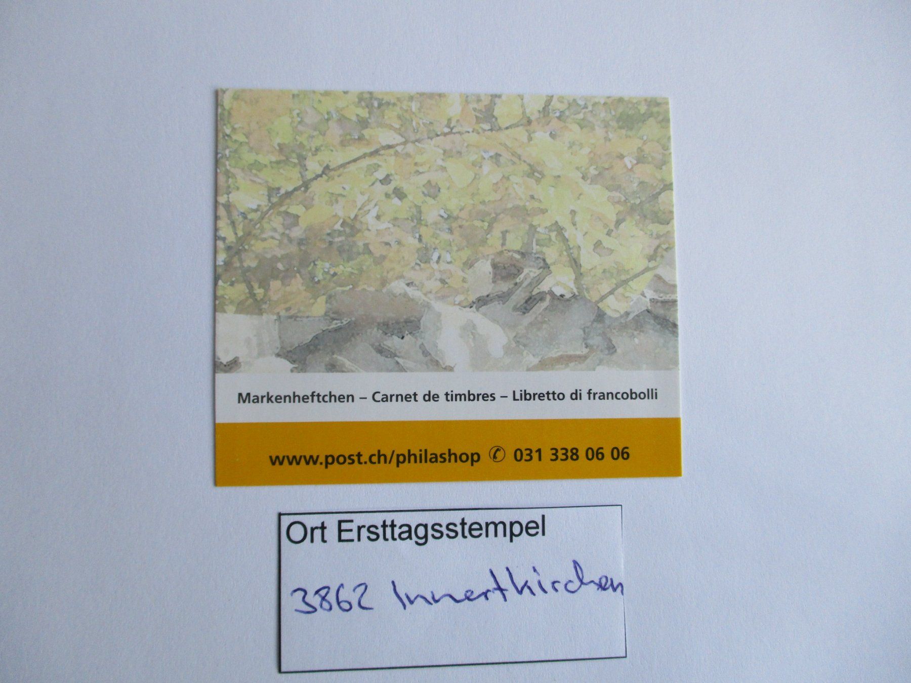 Tutti i francobolli: Viererblock mit Ort Ersttagsstempel 3862 Innertkirchen – Usato da Langnau b. Reiden venduto da Aktuell88 1