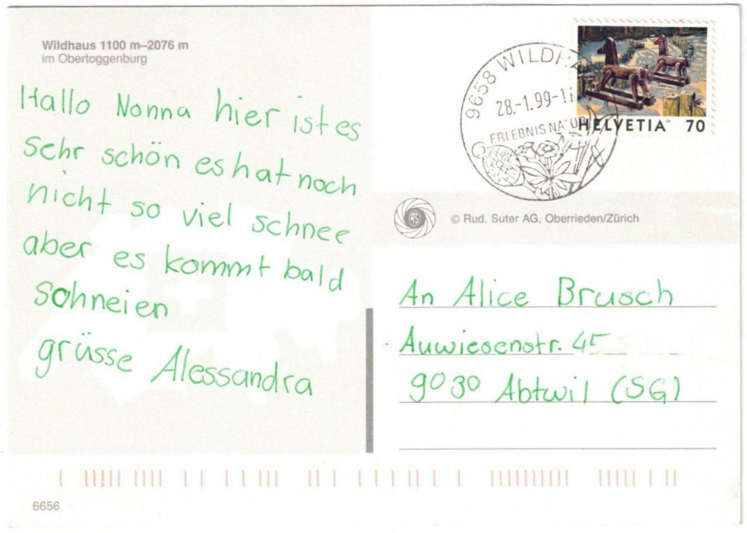 Cartoline postali: Wildhaus - 3 Bild AK – Usato da Binningen venduto da Mountainrider 1
