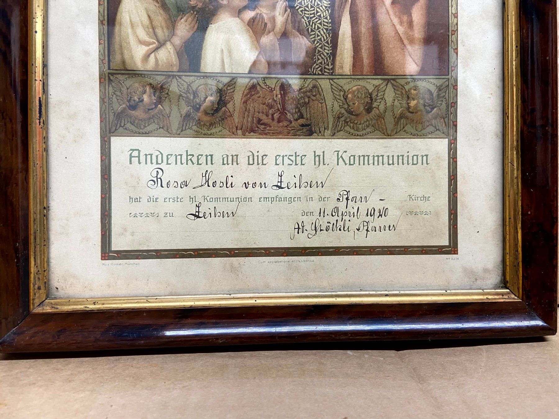 Foto & Immagini: Altes Bild "erste hl. Kommunion" 11. April 1920 – Usato da Reinach AG venduto da e5734h 2