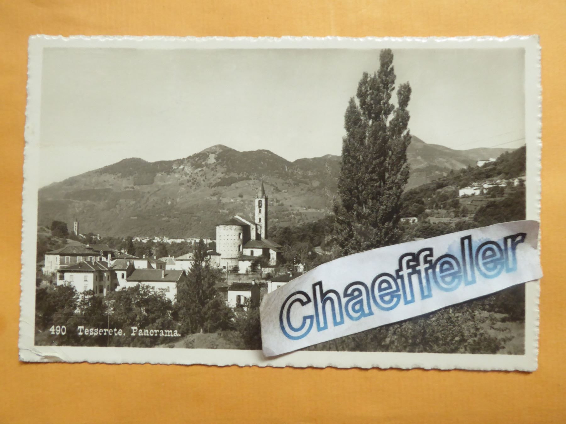 Ansichtskarten: 1942  490 Tesserete,  Panorama – Gebraucht aus Zürich von Chaeffeler