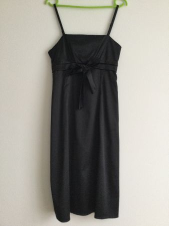 Schwarzes Kleid 36 - Robe Satin Noir -  TOUT FEU TOUT FEMME
