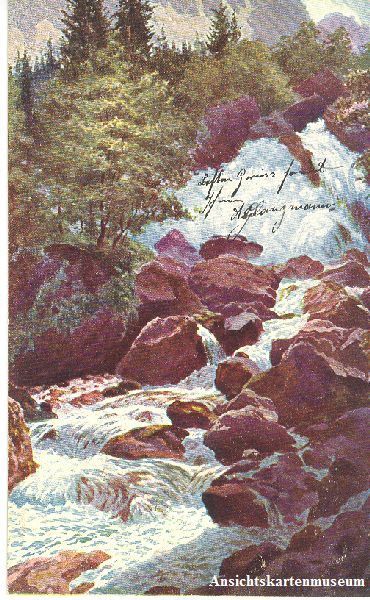 Cartoline postali: Murgbach - am Murgbach Litho + 1905 – Usato da Emmenbrücke venduto da teestube