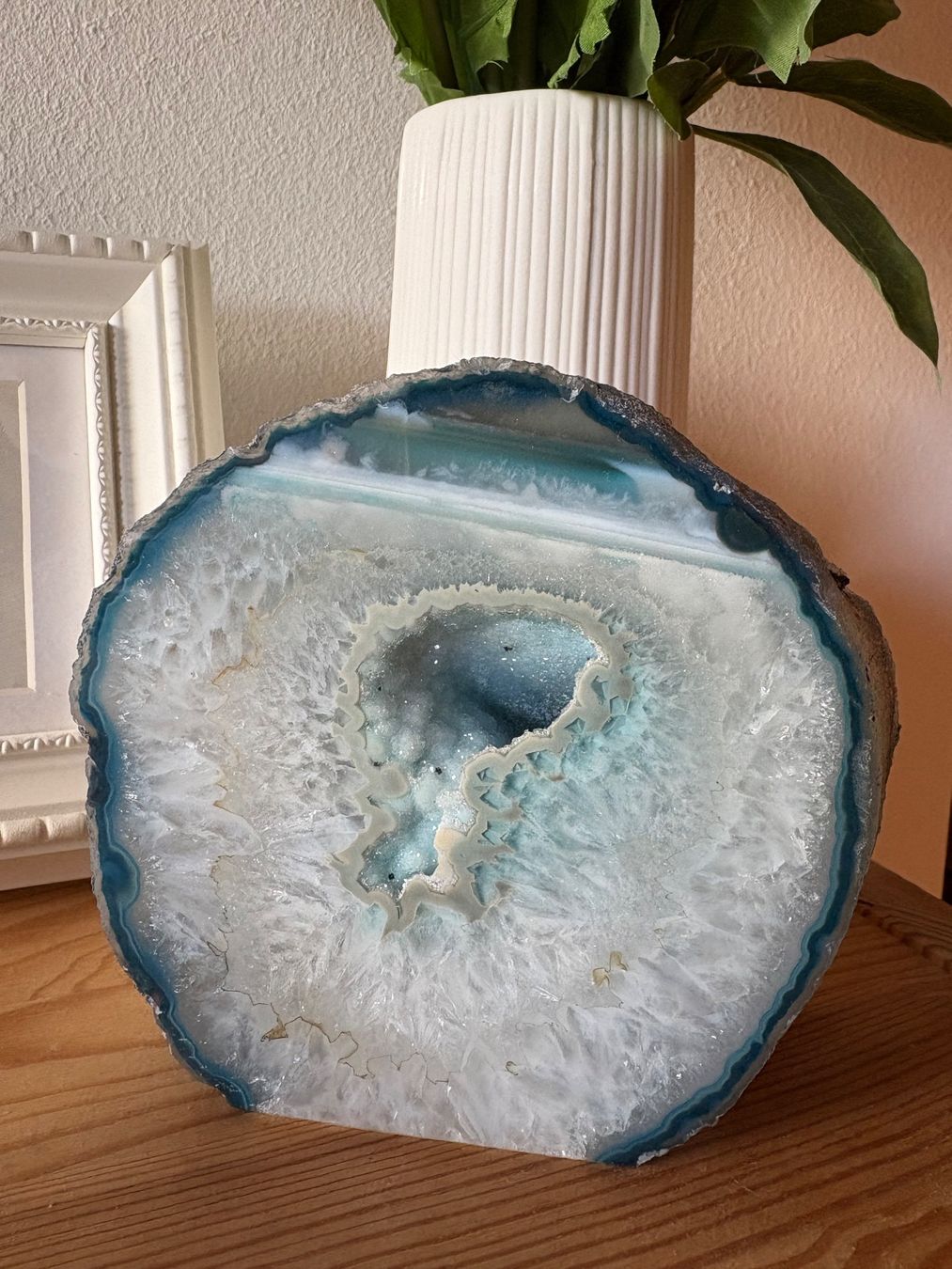 Minerali & Pietre curative: Achat Kristall-Geode Türkis einzigartiger Edelstein – Usato da Chur venduto da smart.shopper