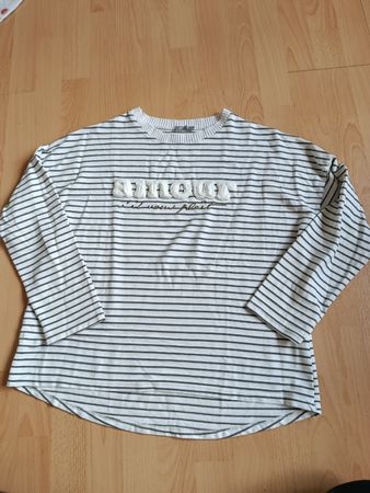 Pull à rayures " amour" fabriqué en Italie