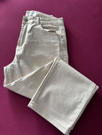 OXXY Denim Hose, beige, Grösse 40, neu