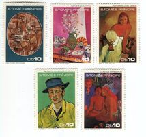 Briefmarken "Malerei. Paul Gauguin, Vincent van Gogh".