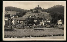 Wattwil, Ortsansicht mit Schloss Yburg