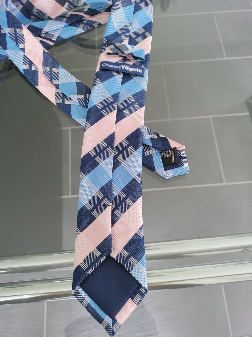 Cravatte: Cravate - Bleu et rose – Usato da Avry-devant-Pont venduto da OBoss 2