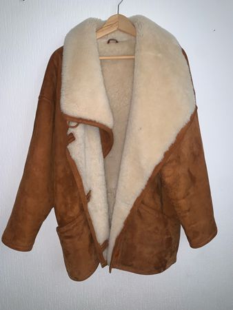 Manteau Shearling 🐑🤍 cuir - T36