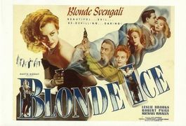Blonde Ice Film-noir, grosse Karte/AK 20,5cm x 13,9cm