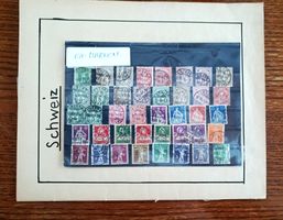 LOT alte  SCHWEIZER und AUSLAENDER Marken gestempelt D,F,E,