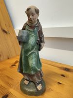 ANTIKE 25 cm HOLZ HAND GESCHNITZT MÖNCH MÖNCH ABBOT BRUDER