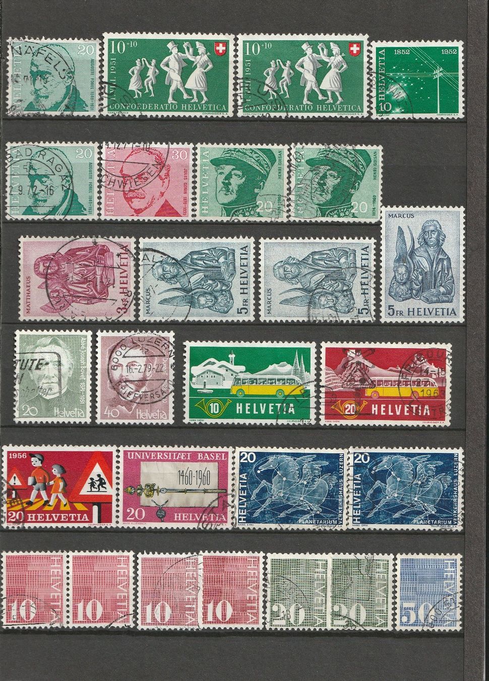 Tutti i francobolli: diverse Schweizer Briefmarken – Usato da Basel venduto da chrisKB