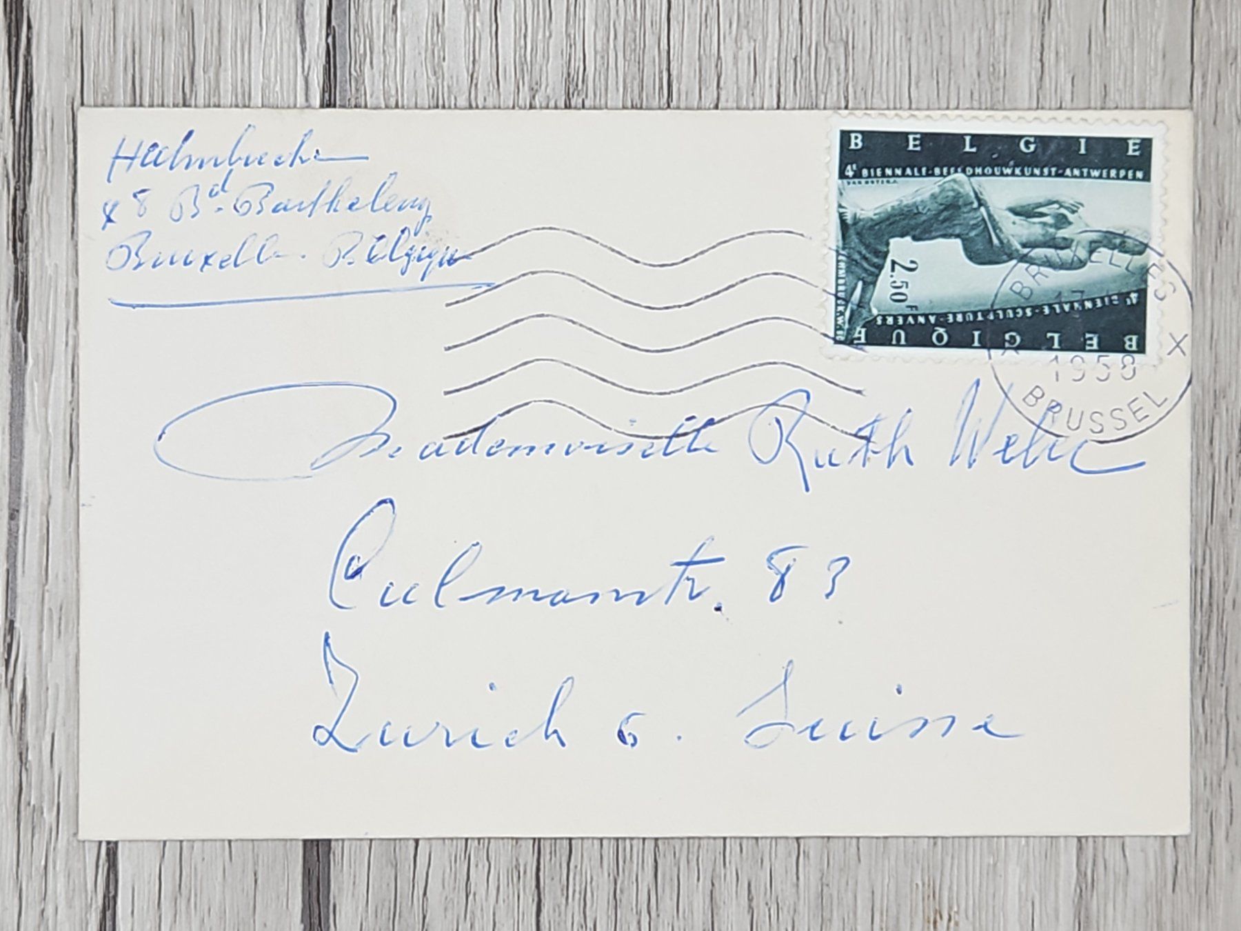 Tutti i francobolli: CL14 Enveloppe + Timbre Belgique 1958 – Usato da Cousset venduto da Patrick_Collections