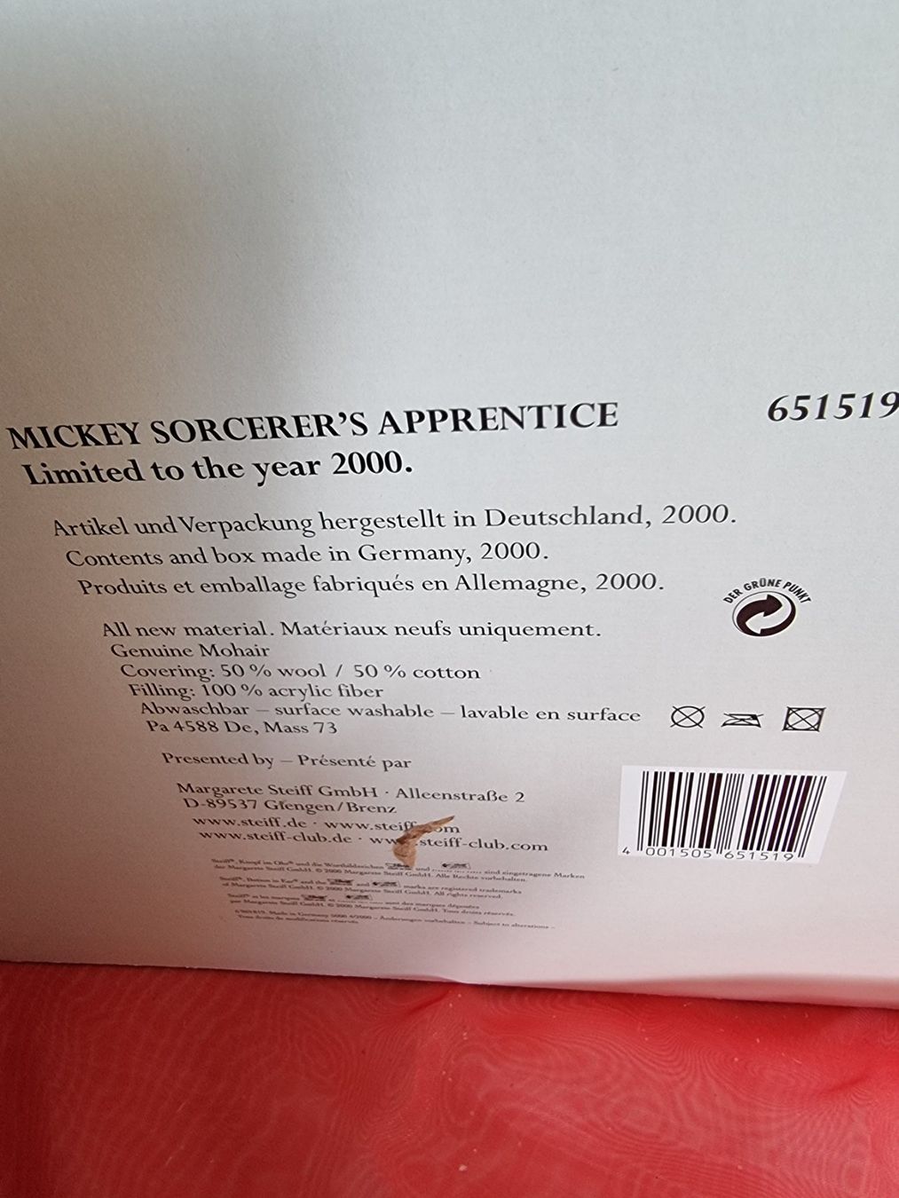 Steiff Giocattoli: Steiff Zauber Mickey – Usato da Egerkingen venduto da sirod05 6