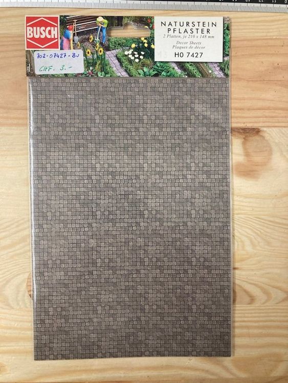 Busch BUE7203 Kunststoff-Platten Sortiment - 19x25cm Polystyrol Für Modellbau