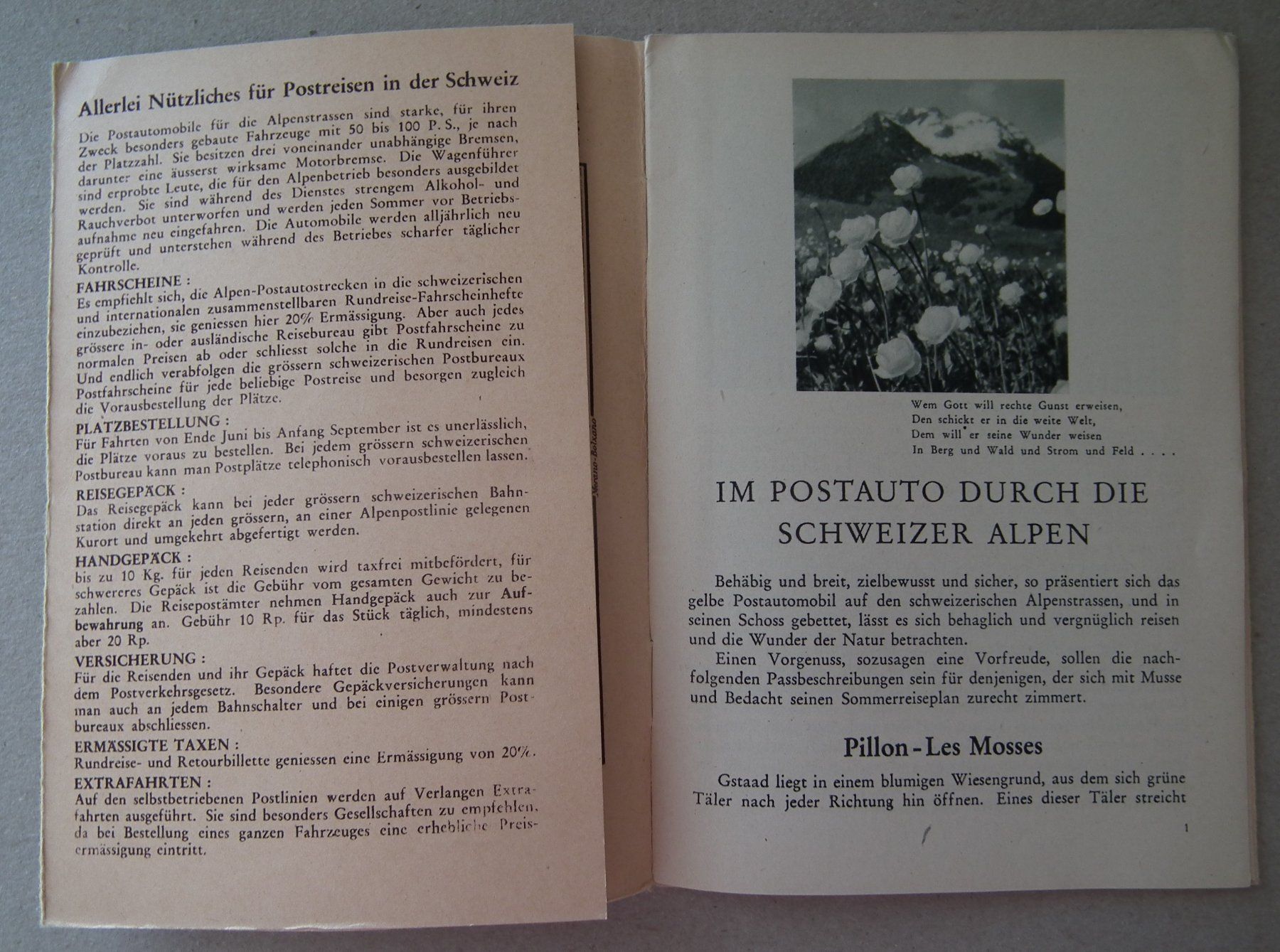 Dokumente: 1929 Broschüre  Schweizerische Alpenpost – Gebraucht aus Kriens von WULLU99 1