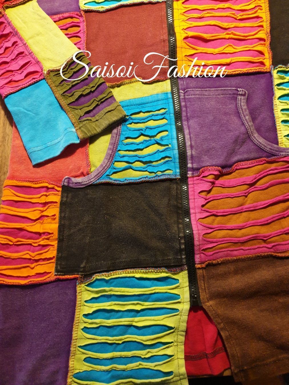Cappotti: Winter Herbst Goa Hippie Ethno Patchwork Mantel XS-XL – Nuovo e nell'imballaggio originale da Ebmatingen venduto da SaisoiFashion 8