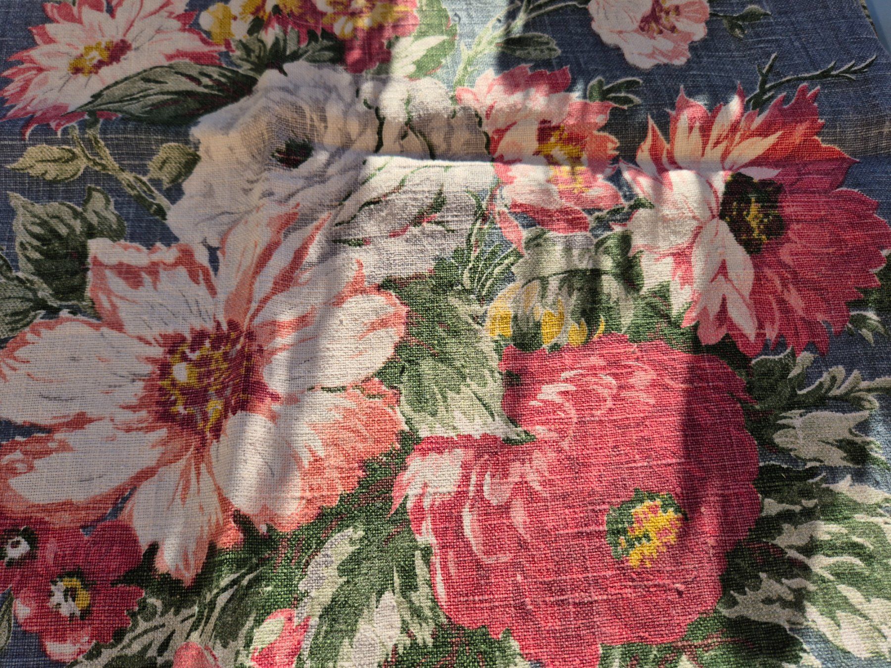 Biancheria da letto: 2 Kissen mit Blumenmuster, englisch Leinen – Usato da Bern venduto da aronari 6