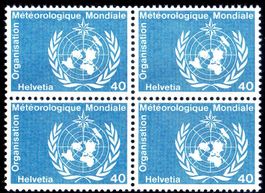 METEROLOGISCHE WELTORGANISATION GENF 1973 4ERBLOCK ** - OL7
