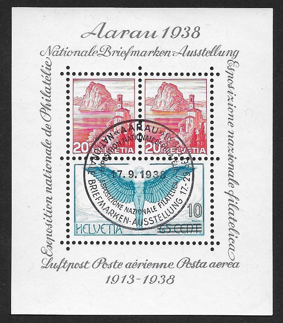 Tous les timbres: 1938: Aarauer Block Nr.W11 ET – D'occasion à Walperswil par Tcheidi