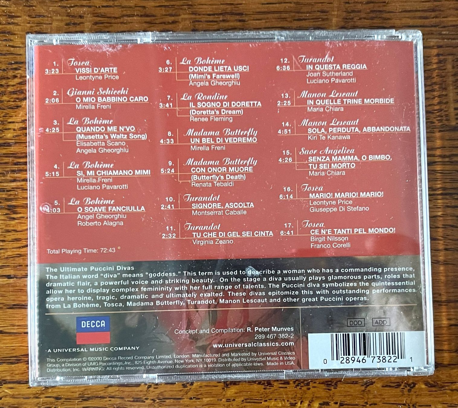 CD: The Ultimate PUCCINI - Divas Album CD – Usato da Oftringen venduto da Vucki 1