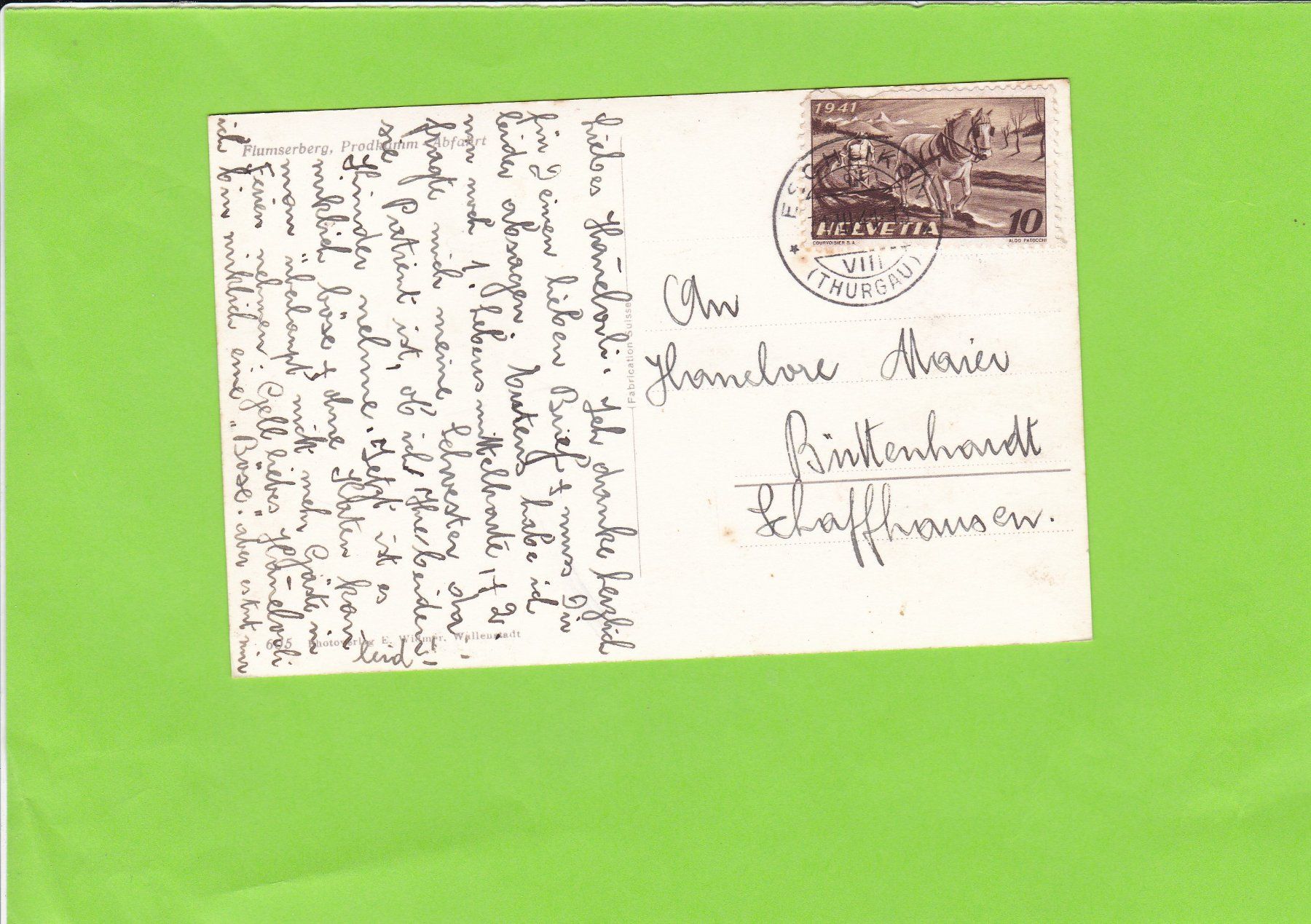 Cartoline postali: Flumserberg, Prodkamm Abfahrt – Usato da St. Peterzell venduto da neckertal 1