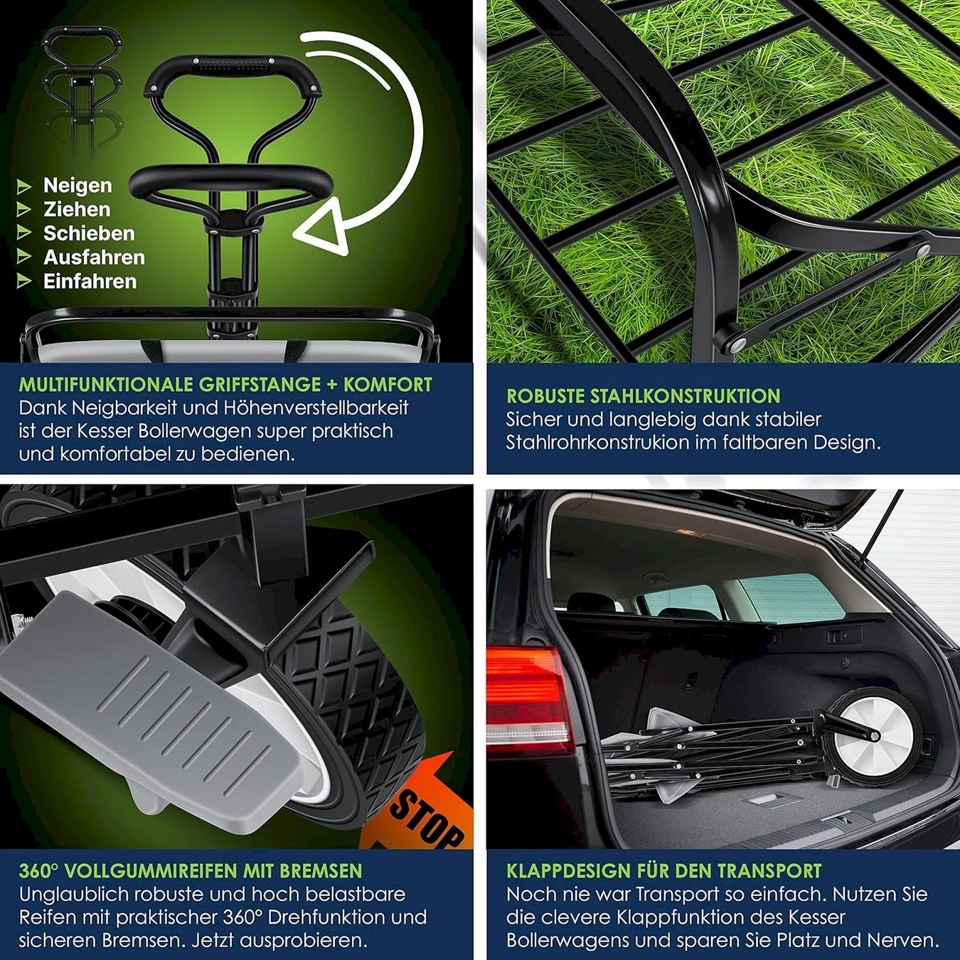 Altro in Utensili da giardino: KESSER Bollerwagen Faltbar Grau – Nuovo e nell'imballaggio originale da Bottighofen venduto da zaap 5