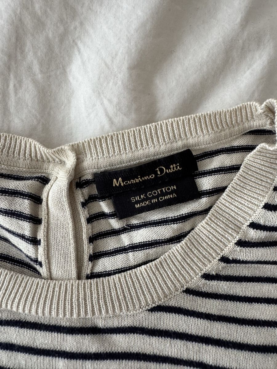 Massimo Dutti Pulls & Sweat-shirts: Pull Massimo Dutti rayé coton & soie Taille M – D'occasion à Genève par lejardindesvetements 2