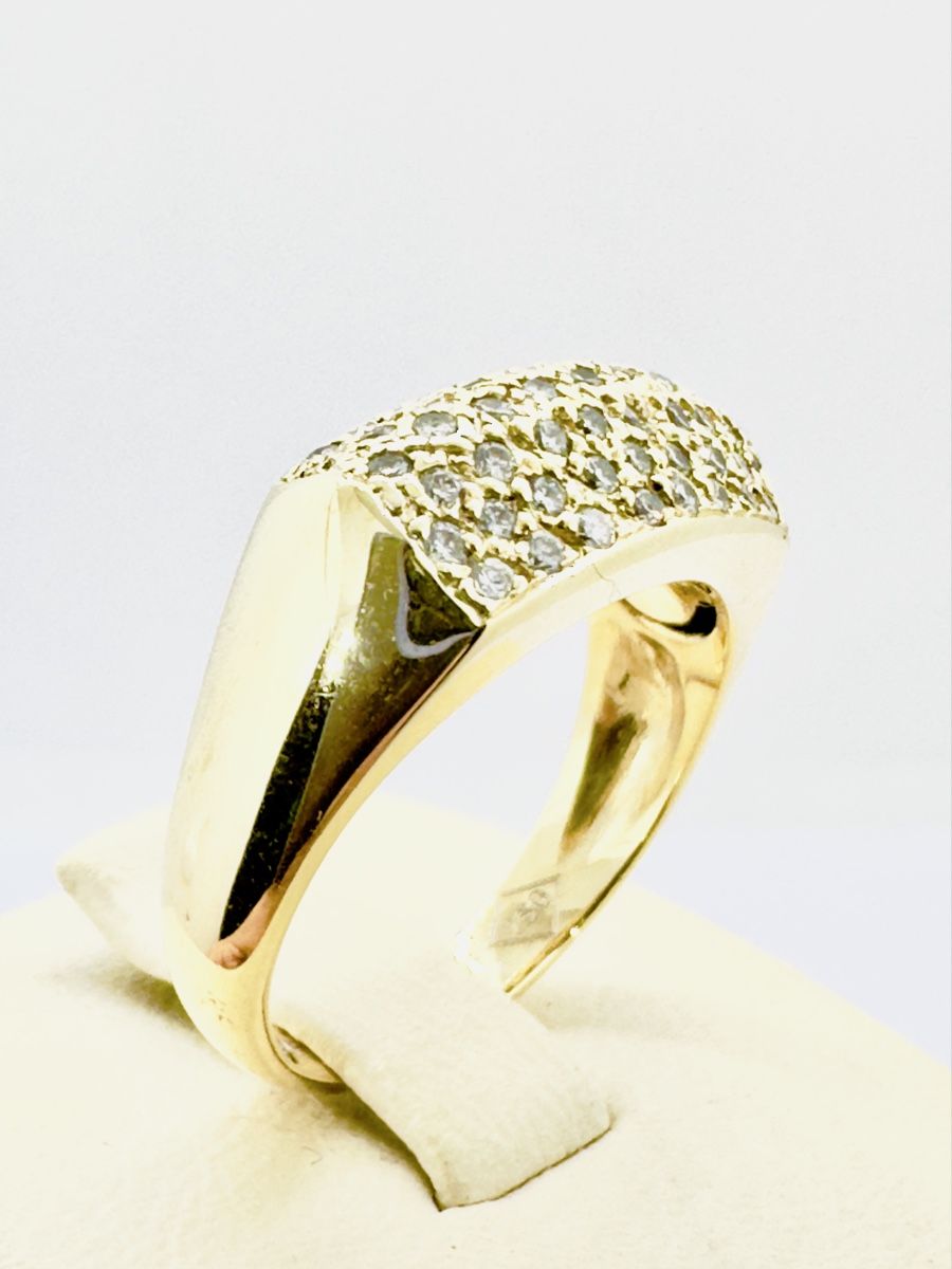 Anelli: 750/18 Karat Gold Ring mit 050 Ct Brillanten – Usato da Murg venduto da MTGold 1