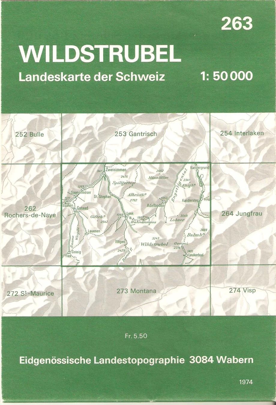 Landkarten & Atlanten: Wildstrubel 1 : 50'000 – Gebraucht aus Richterswil von solalex